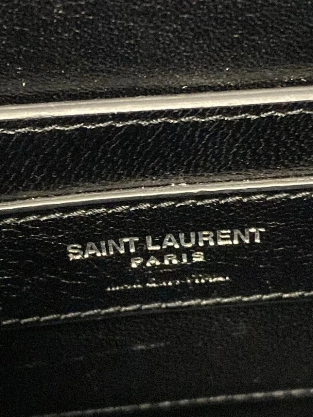 SAINT LAURENT PARIS Sunset Medium 442906 Black Denim Shoulder Bag - Picture 15 of 15